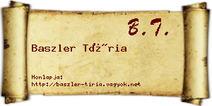 Baszler Tíria névjegykártya